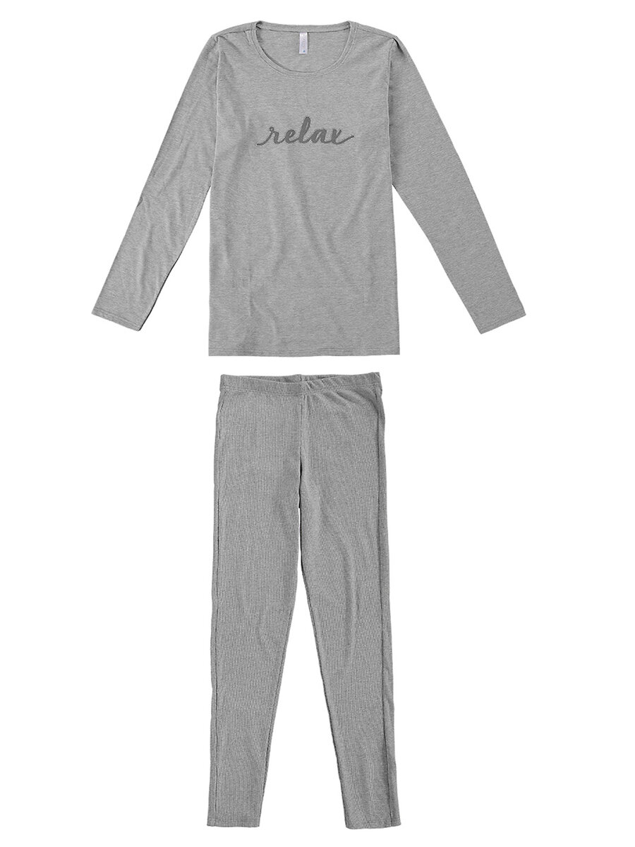 Pijama Feminino Malwee Cinza Renner